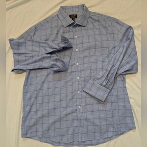 tasso elba French Cuff Long Sleeve Button Down Dress Shirt Size XXL 18 34-35